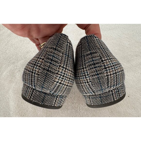 J.Crew Embellished Plaid Sally Poppy Ballet Flats With Pearl & Gem Accents - Picture 6 of 7